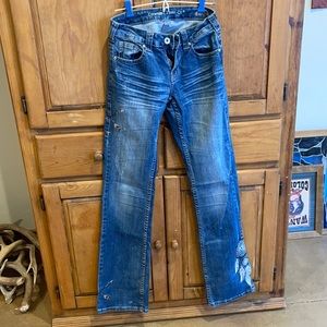 Cowgirl Tuff Embroidered Jeans